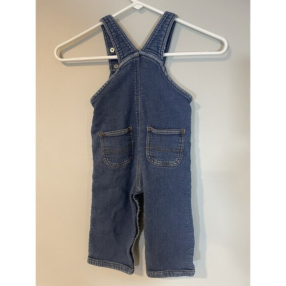 Carhartt Denim Overalls Bib Size 24M Toddler  Baby Infant Soft Stretch Blue Jean - Picture 6 of 8